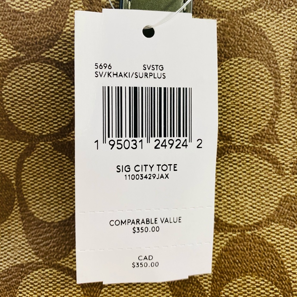 COACH Signature Open City Tote - Picture 10 of 16